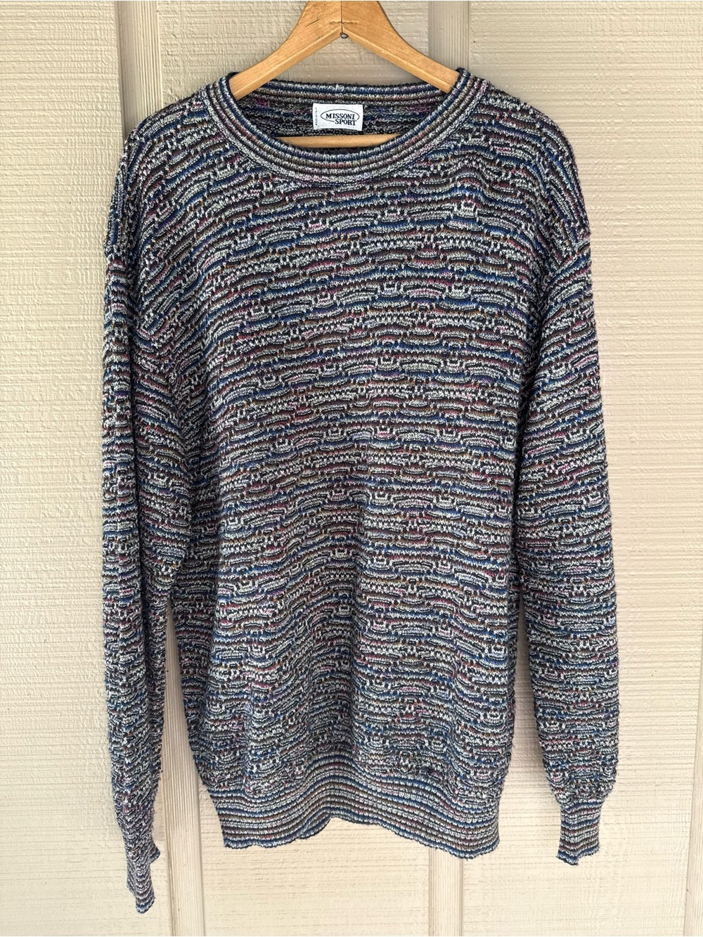 Vintage Missoni Sport Sweater Mens Large Wool Alpaca Knit Italy 90s L 50